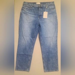 Everlane Women's Jeans Size 33 The 90s Cheeky Straight High Waist Button-fly